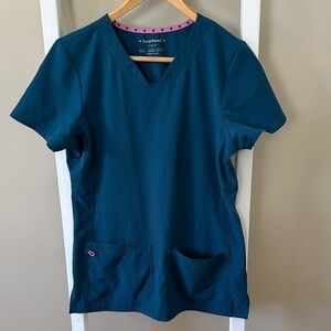 HeartSoul Scrub Top Shirt in Caribbean